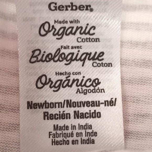 GERBER:  2 Newborn Baby Girl Organic Cotton Zipper Sleeper Pajamas - Picture 5 of 5